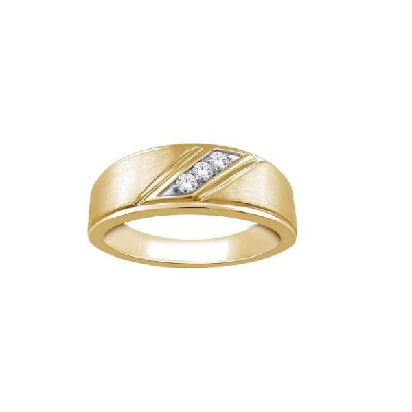 10k Yellow Gold Gents Diamond Ring