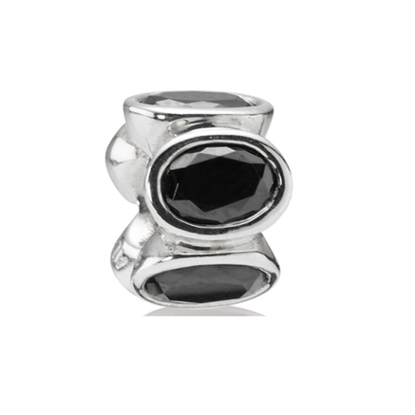 Pandora SS & Gem Bead Black