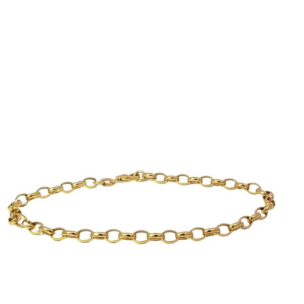 Yellow Gold Hollow Oval Belcher – Elegant Classic Design