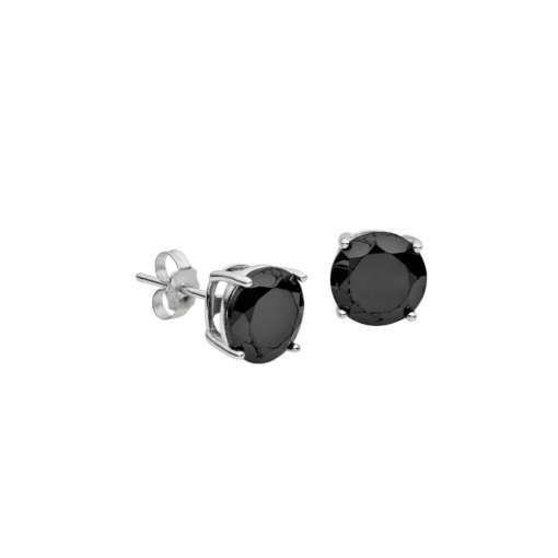 Sterling silver claw set round stud earring 4mm