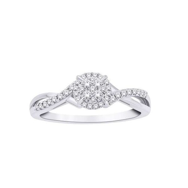 Lara – 14K White Gold Natural Diamond Ring – 0.25ct