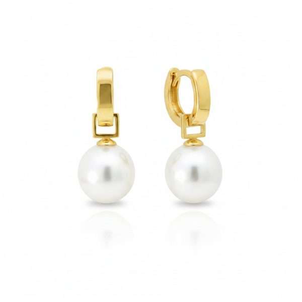 Autore 18K Yellow Gold 11mm Baroque South Sea Pearl Earrings